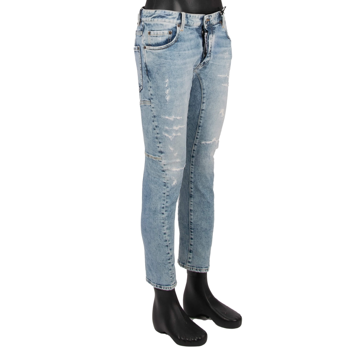 DSQUARED2 Distressed TIDY BIKER JEAN 1964 Logo Jeans Pants Skinny