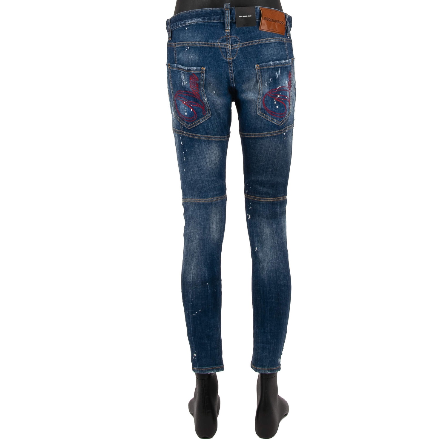 DSQUARED2 Distressed TIDY BIKER JEAN Dan Dean Jeans Pants