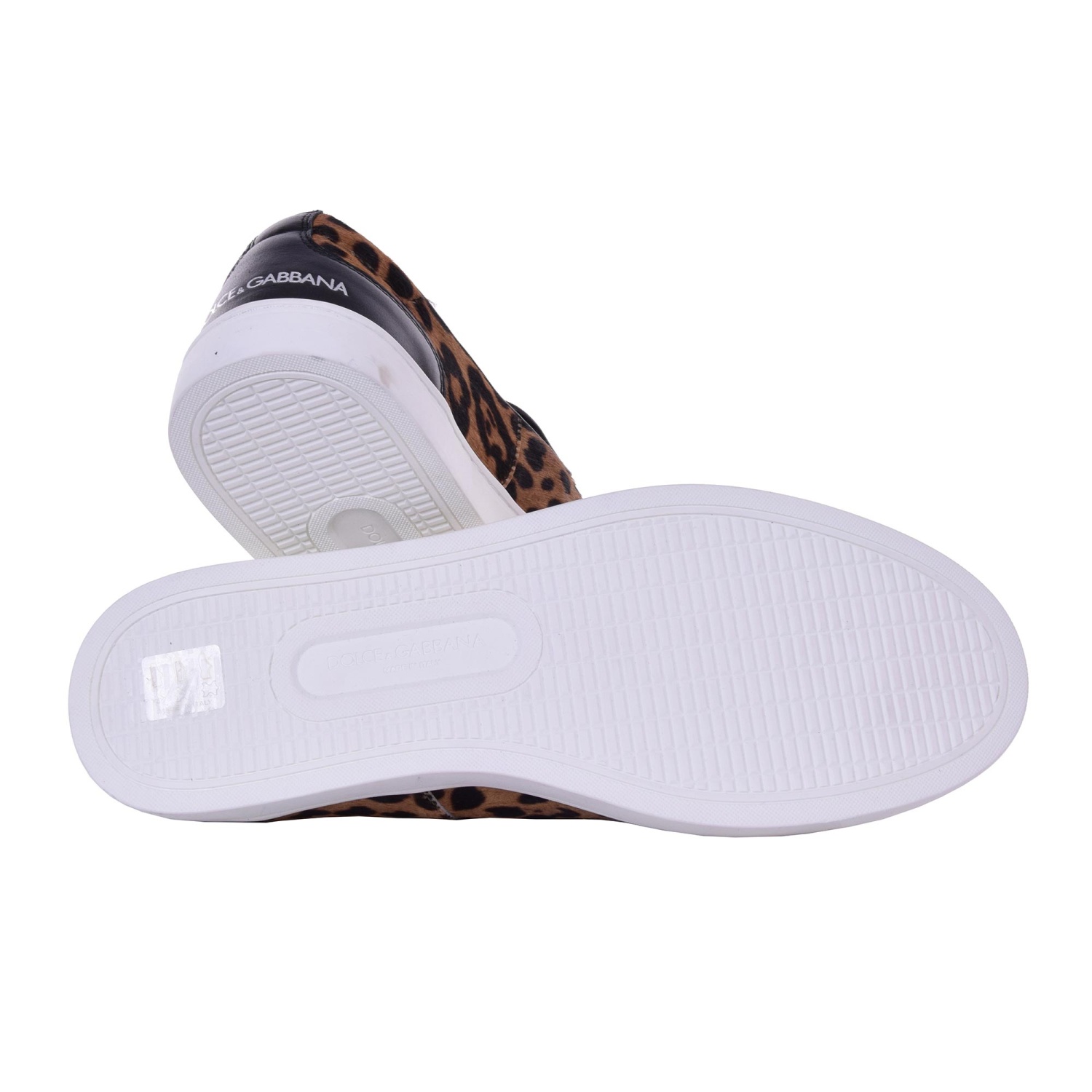DOLCE & GABBANA Fur Slip-On Sneaker Shoes LONDON Leopard  display picture 3