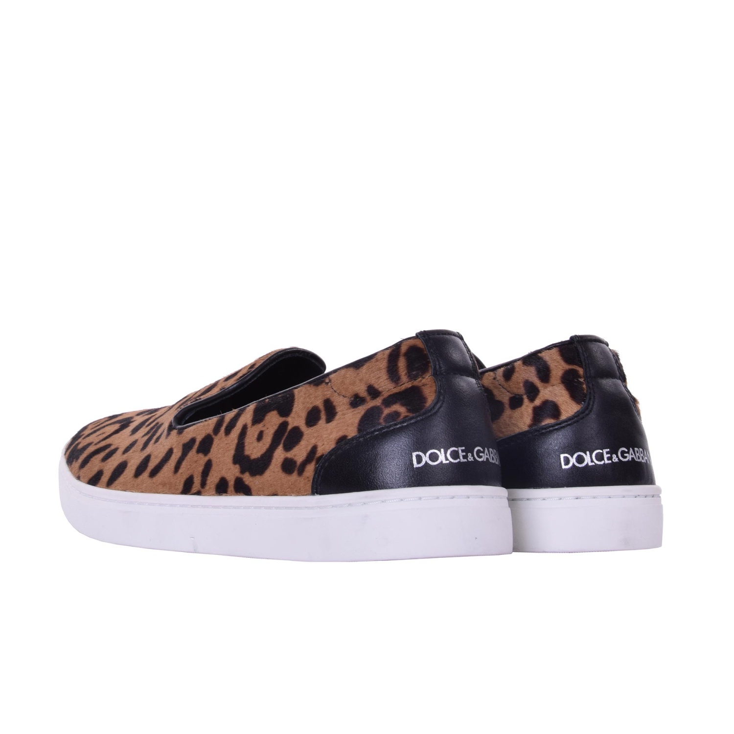 DOLCE & GABBANA Fur Slip-On Sneaker Sneakers LONDON Shoes Leopard Brown. DOLCE & GABBANA Fell Slip-On Sneaker Schuhe LONDON Leopard  main image 2