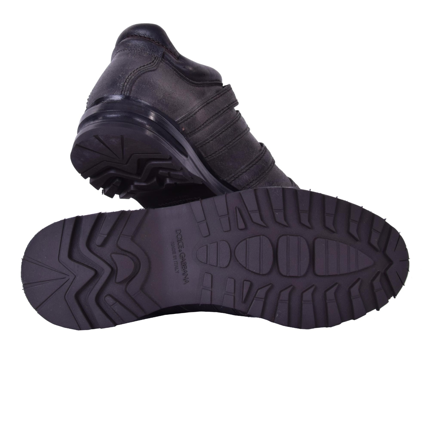 DOLCE & GABBANA Nubuck Leather Boots Shoes with Buckles