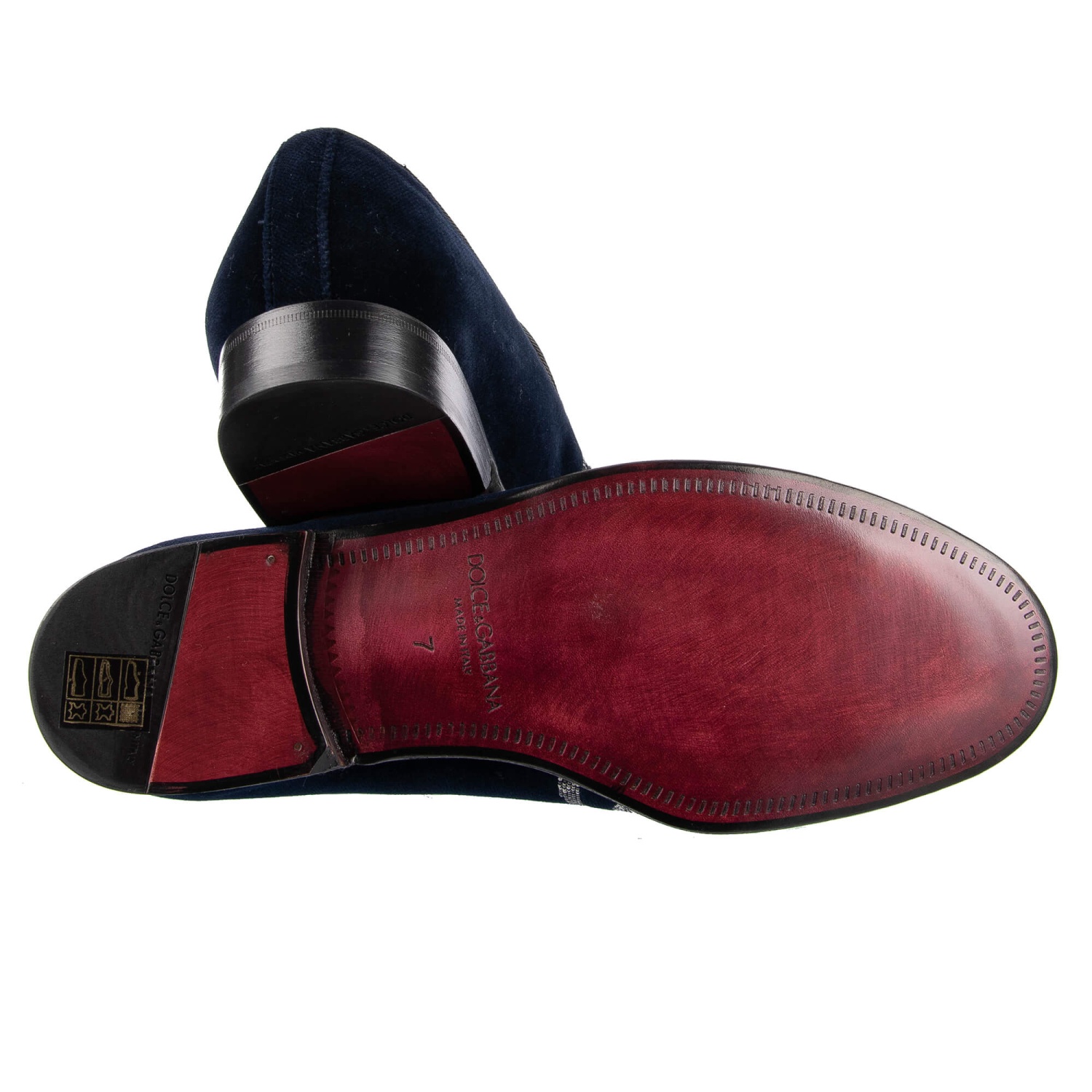 DOLCE & GABBANA Pistols Flowers Embroidery Velvet Loafer