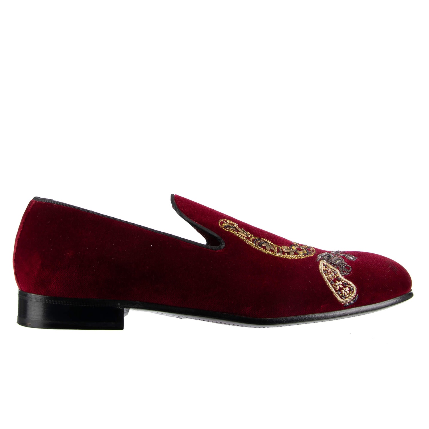 Dolce & Gabbana☆ヒョウ柄 ベルベット フラットシューズ Printed velvet ballet flats in Print for Women