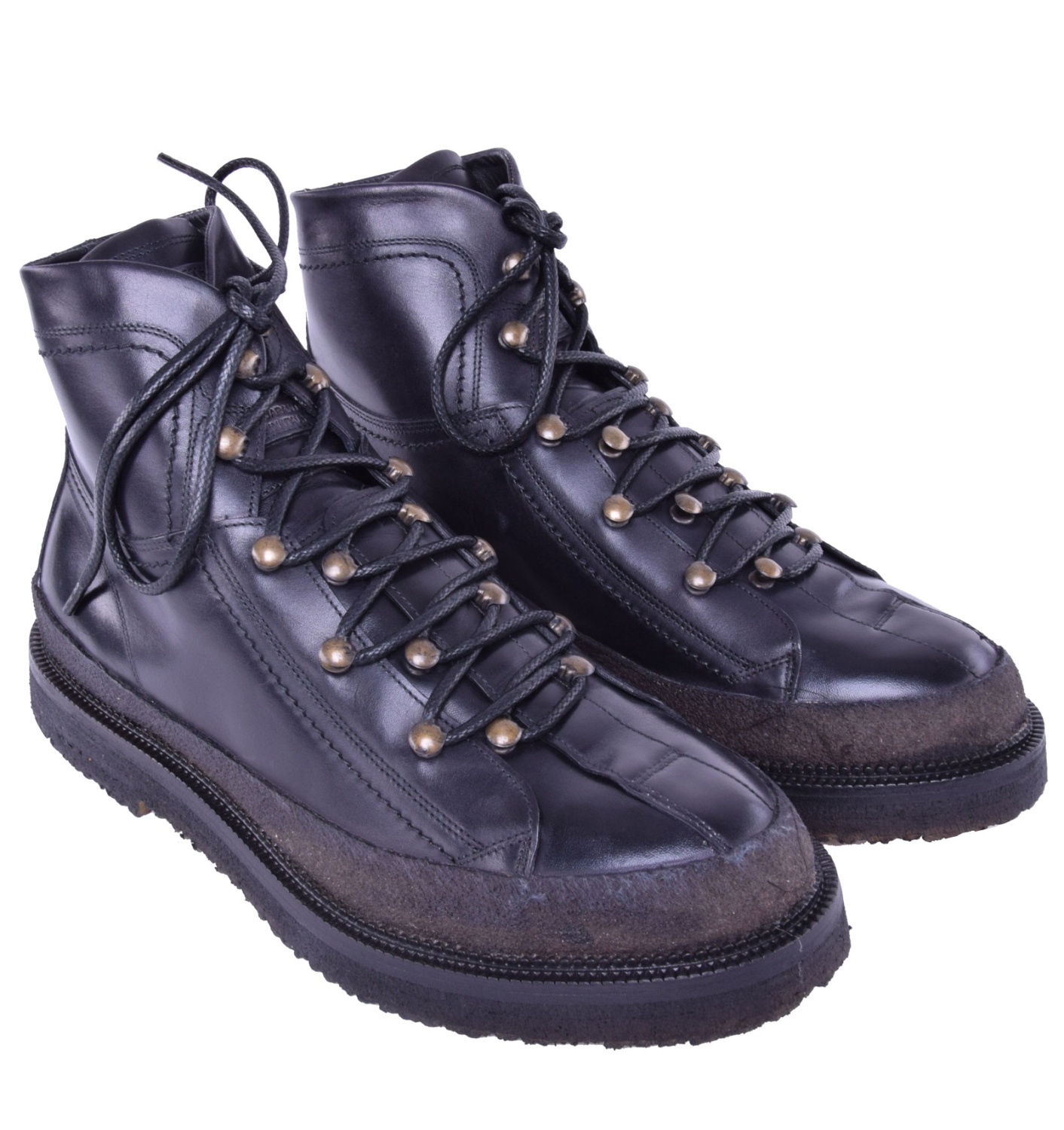 【関税＆送料込み】Dolce & Gabbana Black Boots Leather boots Dolce & Gabbana Black size 36.5 EU in Leather
