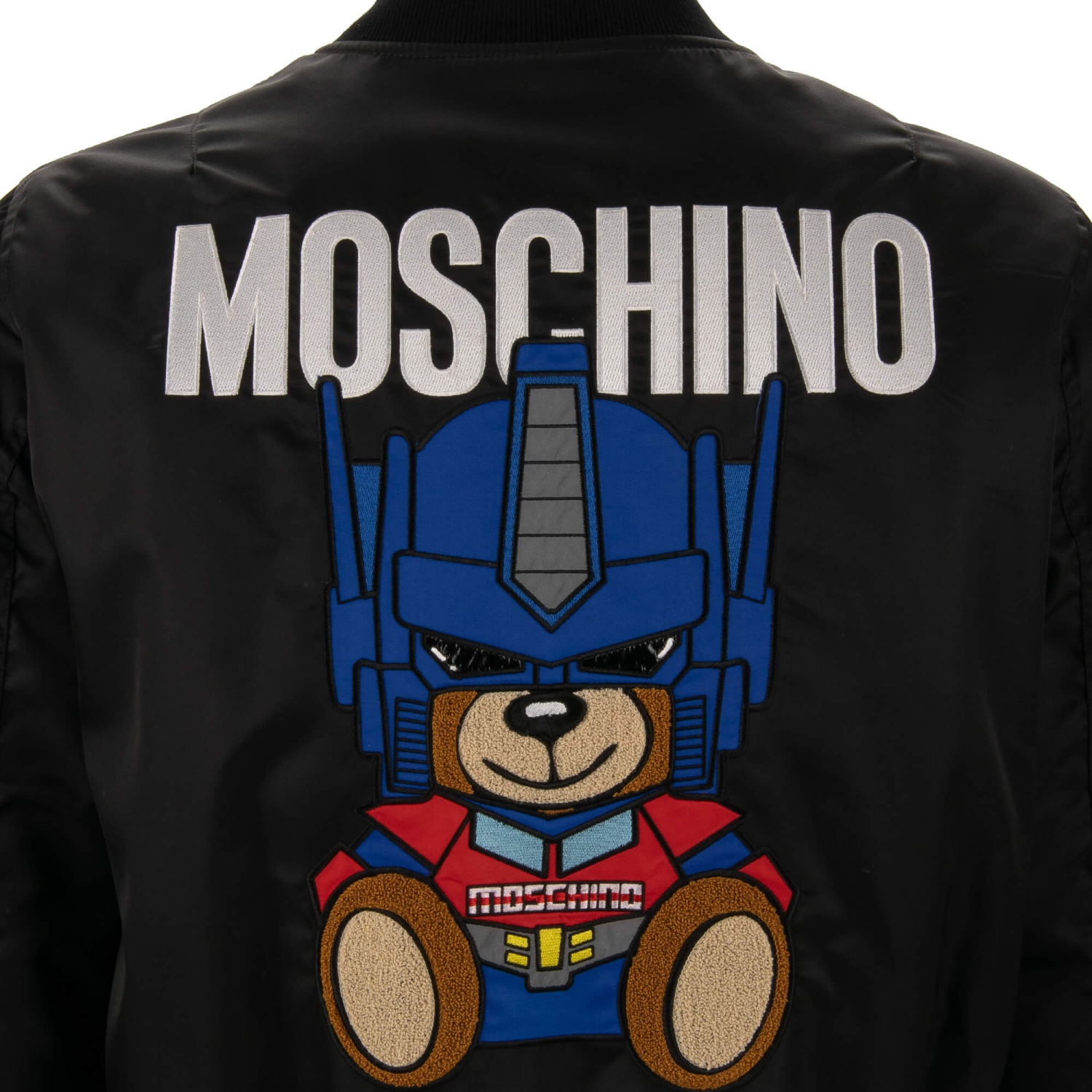 格安人気 Moschino Bomber Nylon Embroidery Robot Transformers Couture トップス