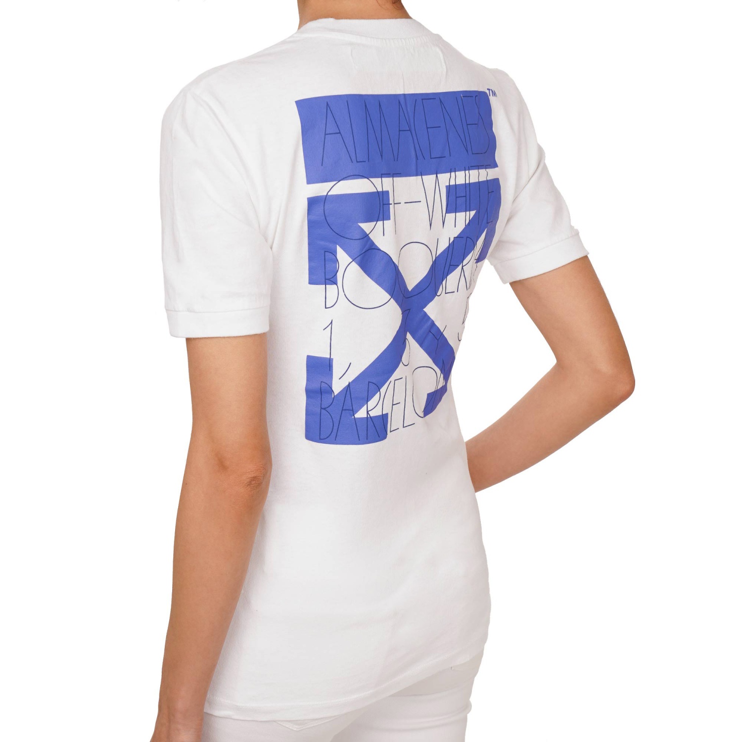 OFF-WHITE Virgil Abloh Barcelona Santa Eulalia Logo Cotton T