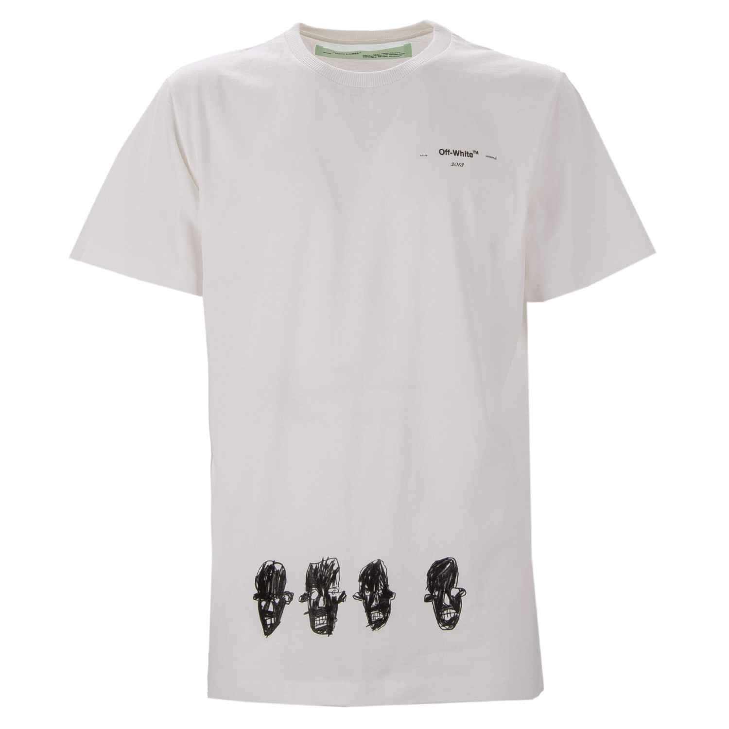 【BADBLOOD】 Cosmo Print Cut Off Tee - White OFF-WHITE-Virgil-Abloh-Famous-