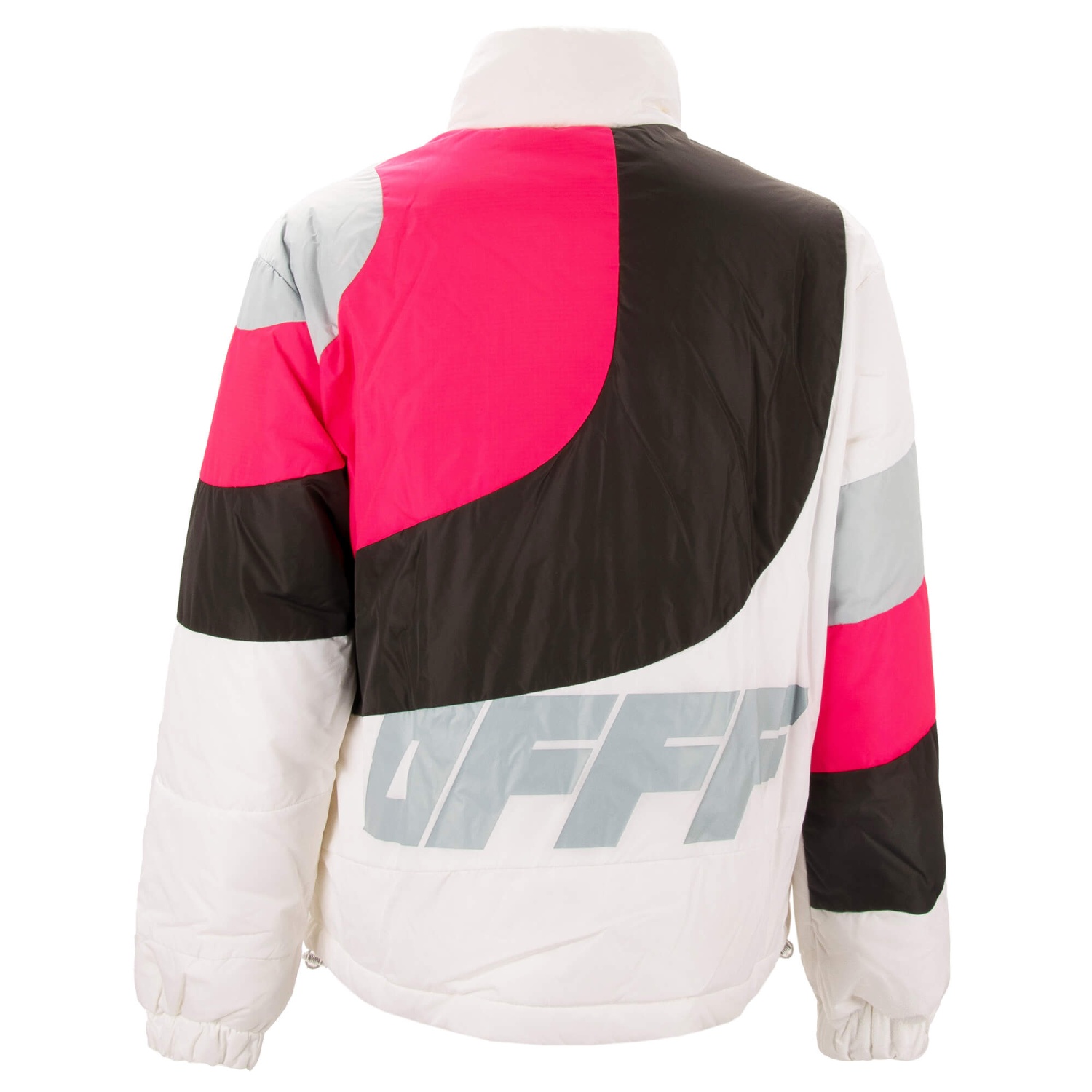 OFF-WHITE Virgil Abloh OFF Logo Puffer Anorak Down Jacket Pink