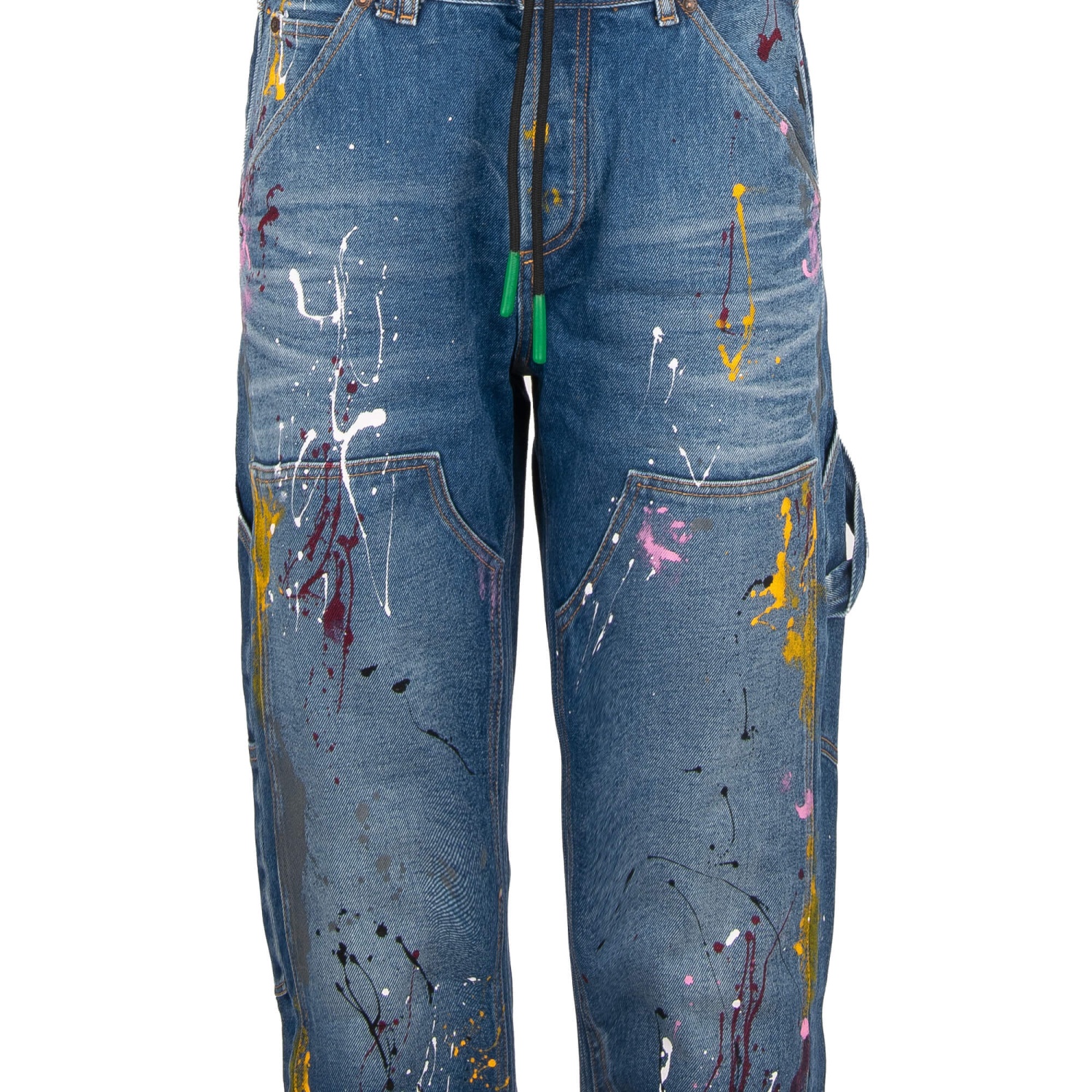 OFF-WHITE Virgil Abloh Painted Vintage Carpenter Pants Jeans Pants