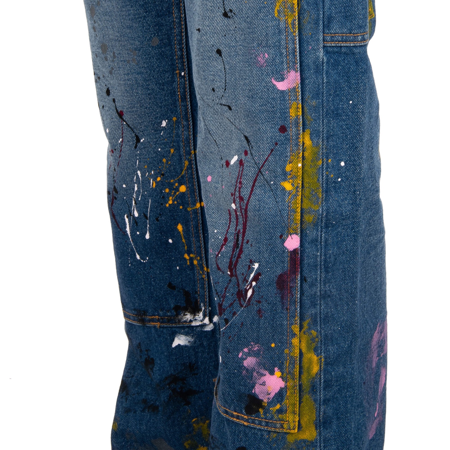 OFF-WHITE Virgil Abloh Painted Vintage Carpenter Pants Jeans Pants