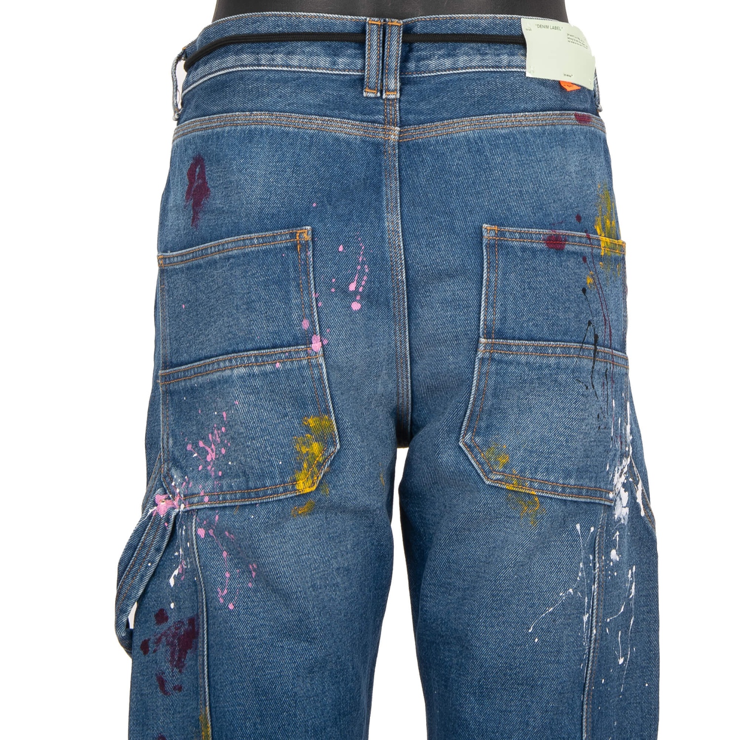 OFF-WHITE Virgil Abloh Painted Vintage Carpenter Pants Jeans Pants