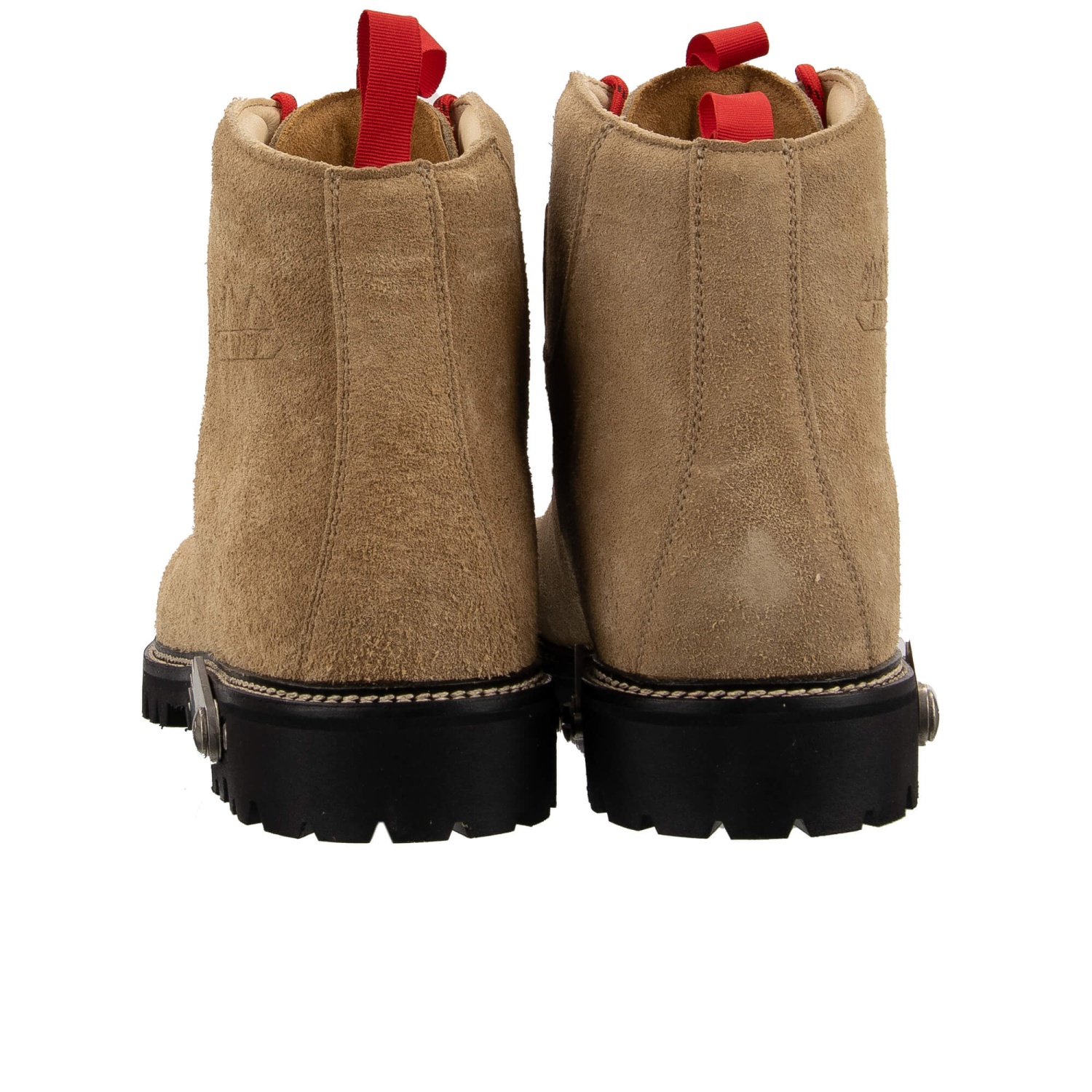 靴 17aw Off-White suede leather Boots OFF WHITE Virgil Abloh Suede Leather Hiking Boots Shoes Beige 45