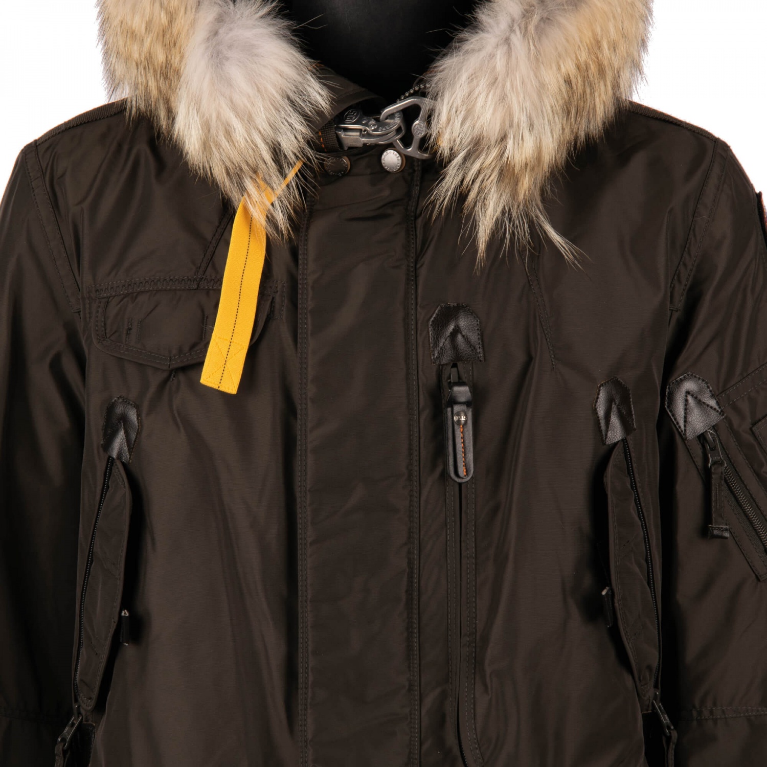 PARAJUMPERS Parka Down Jacket RIGHT HAND with Fur Hood Pockets Rush ...