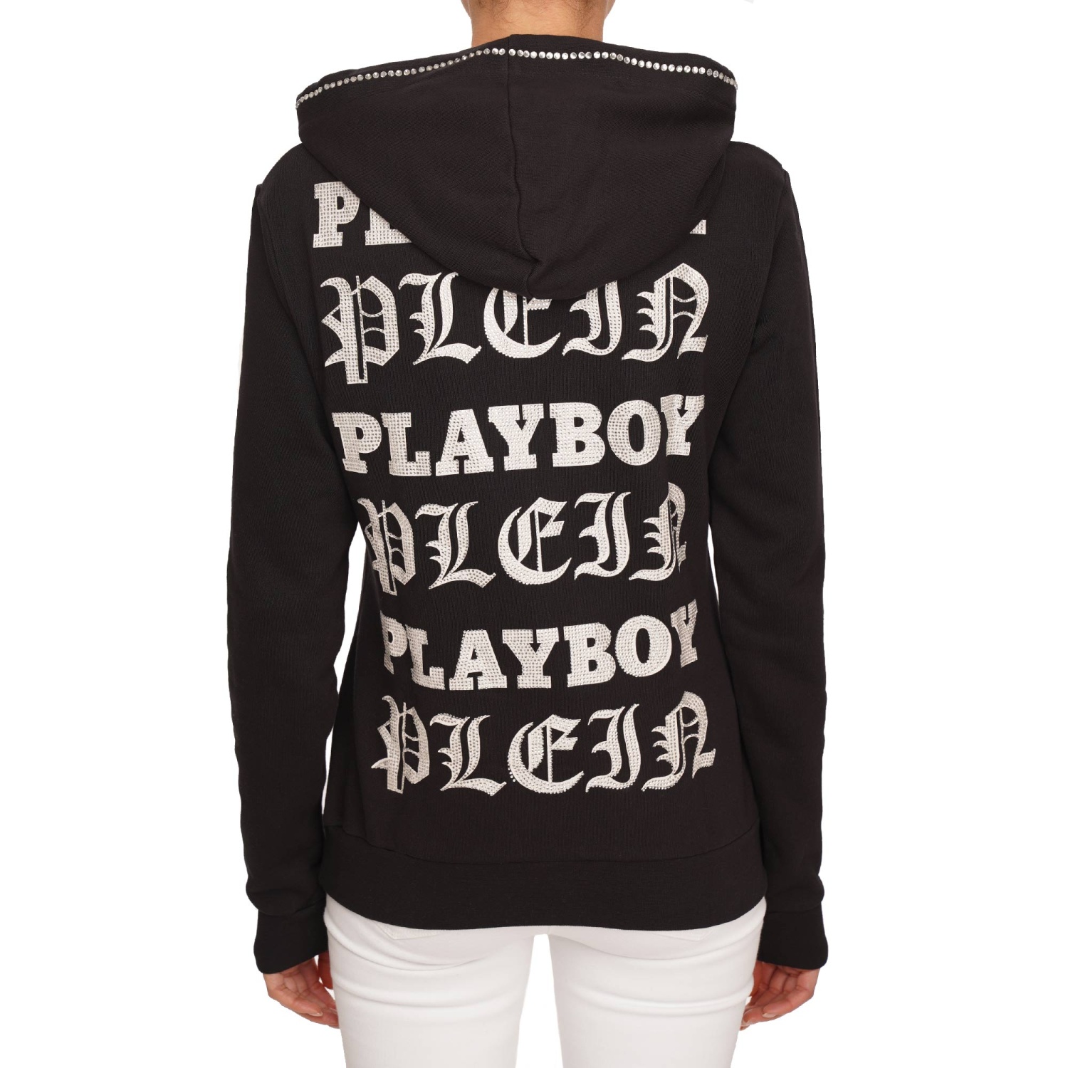 Pull à Capuche Playboy Blanc Pour Femme - Taille 10 (occasion, état Bon)