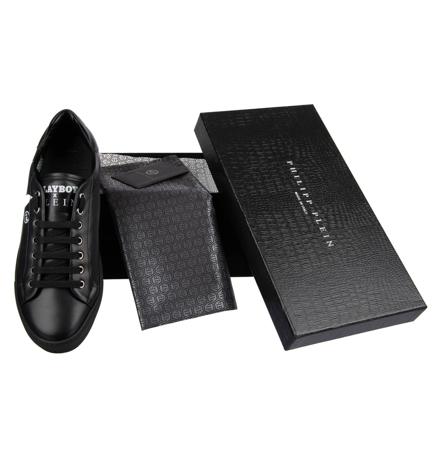 PHILIPP PLEIN x PLAYBOY Low-Top Bunny Skull Logo Sneaker