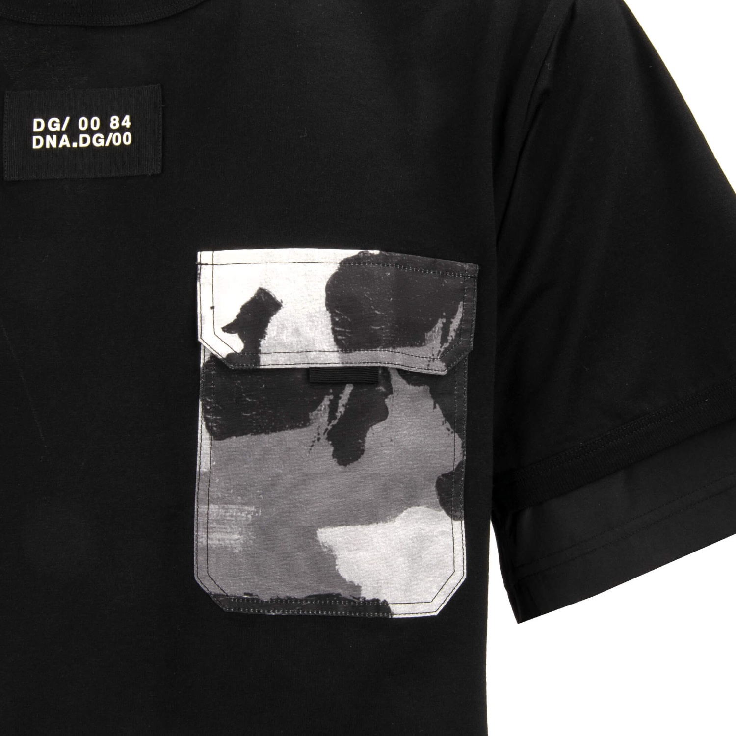 DOLCE & GABBANA DG DNA Logo Camouflage Pocket Oversized Cotton T 