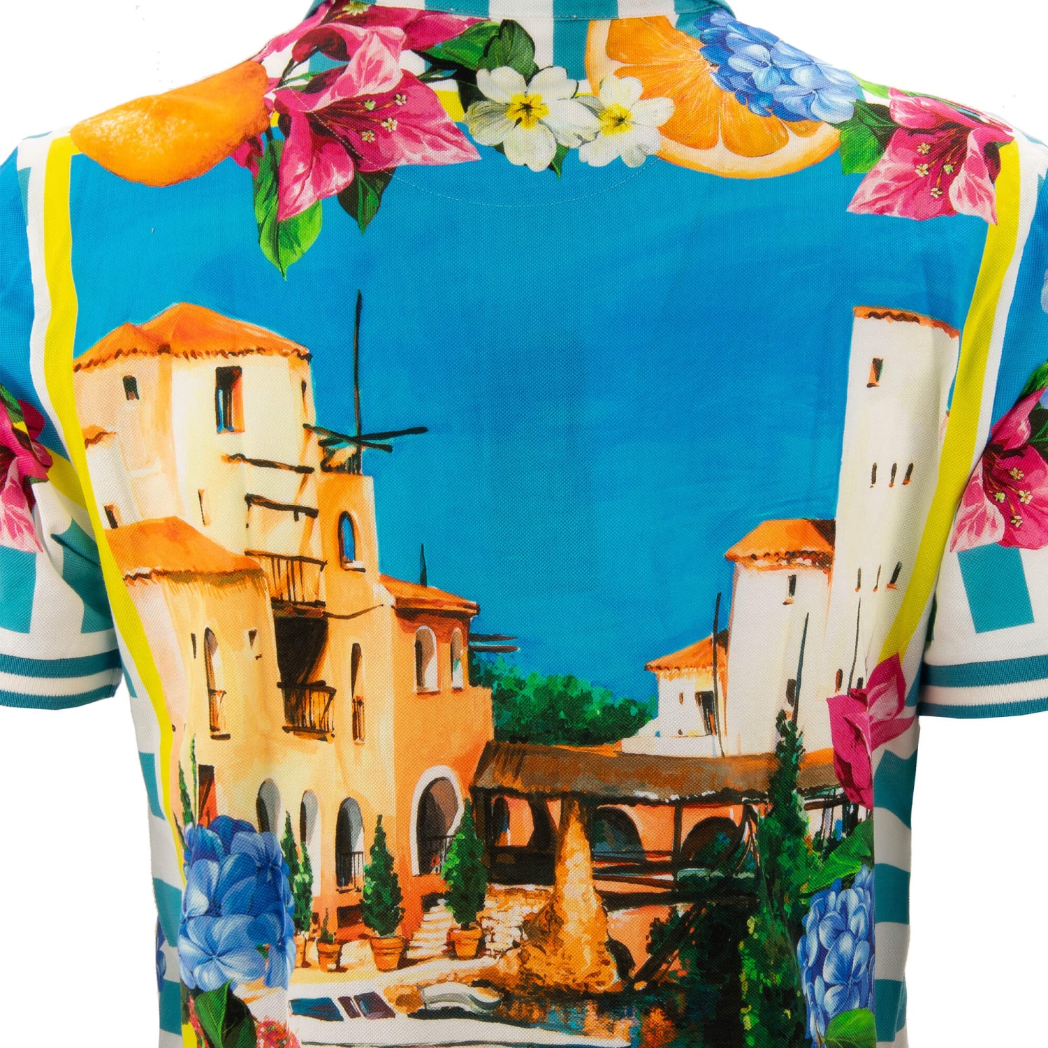 DOLCE & GABBANA DG Cala di Volpe Italy Cotton Polo Shirt Blue 