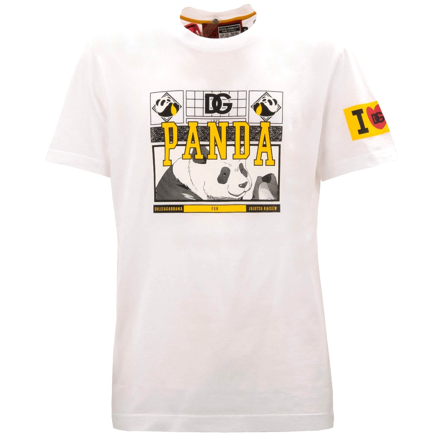 ぱんだ DOLCE & GABBANA DG Heart Logo Panda Jujutsu Kaisen T-Shirt White