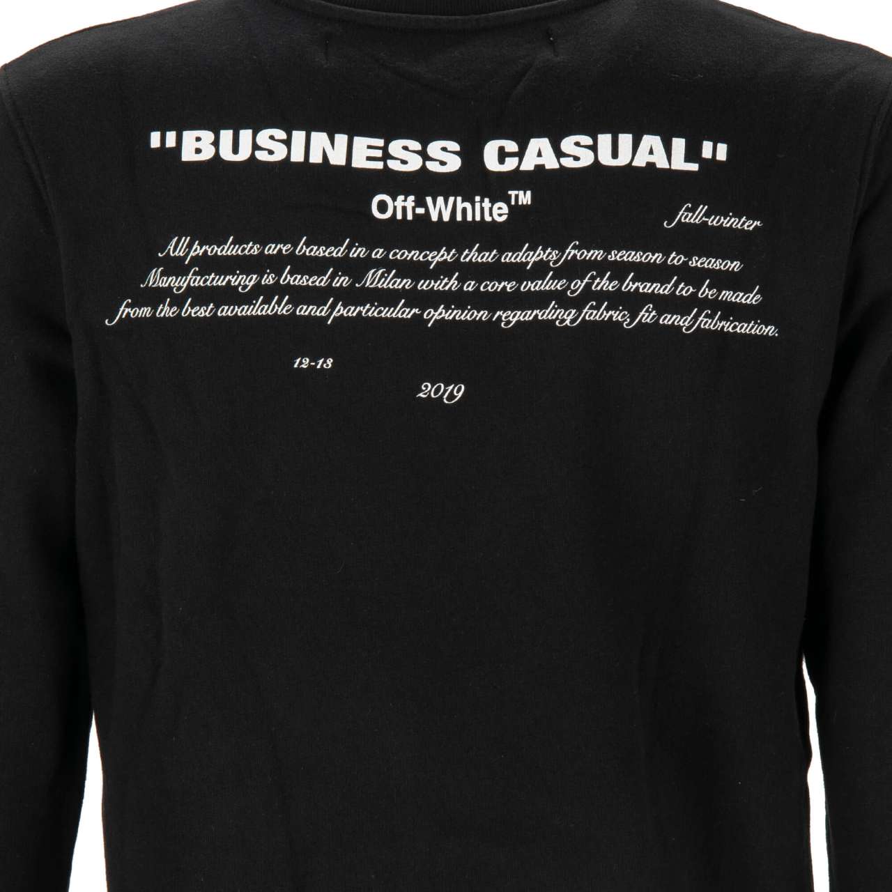 Virgil Abloh Sweatshirt with Bart Simpson Embroidery and Logo