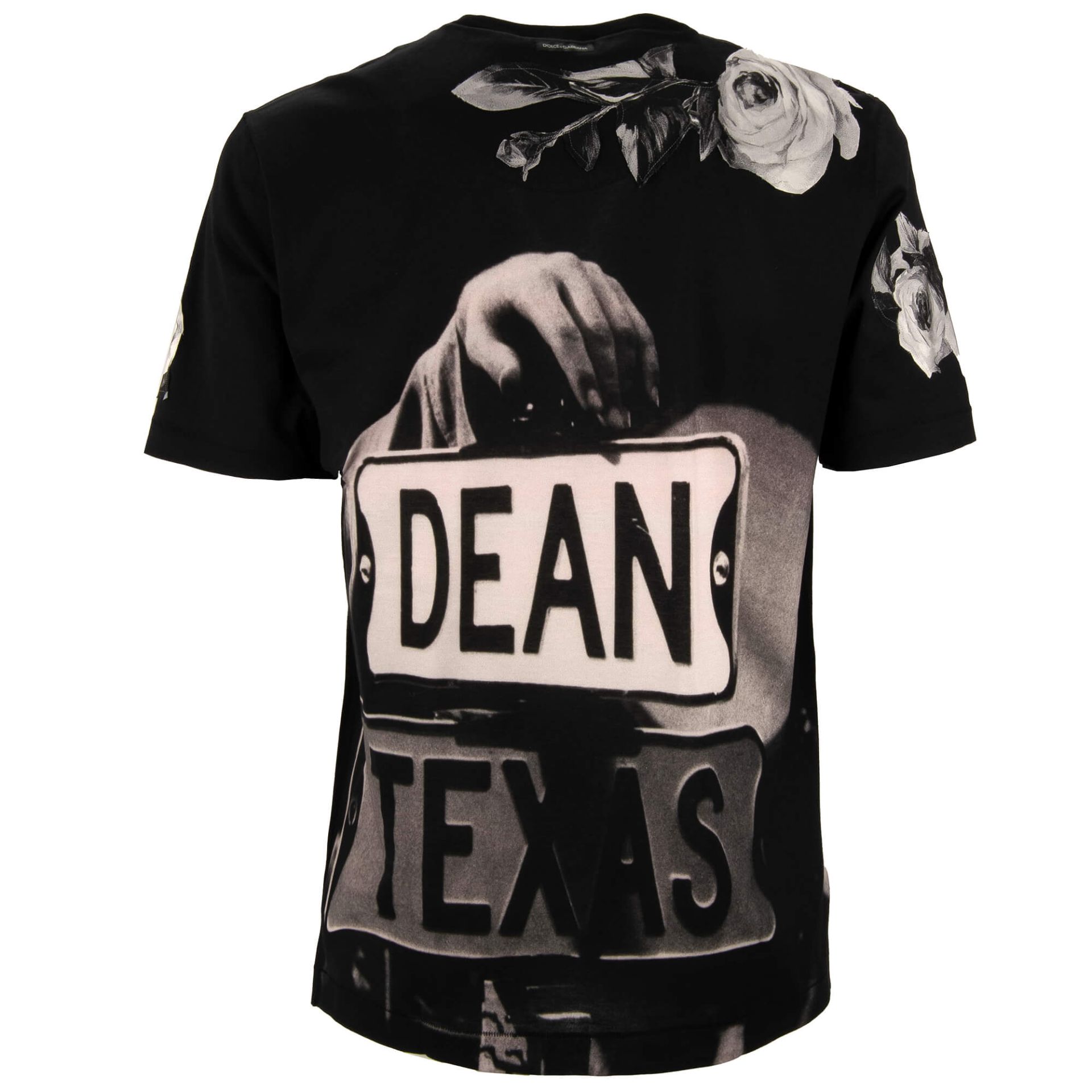 T-shirt Dolce & Gabbana X DJ Khaled Oversize Logo Fleurs - Noir Rose, Neuf