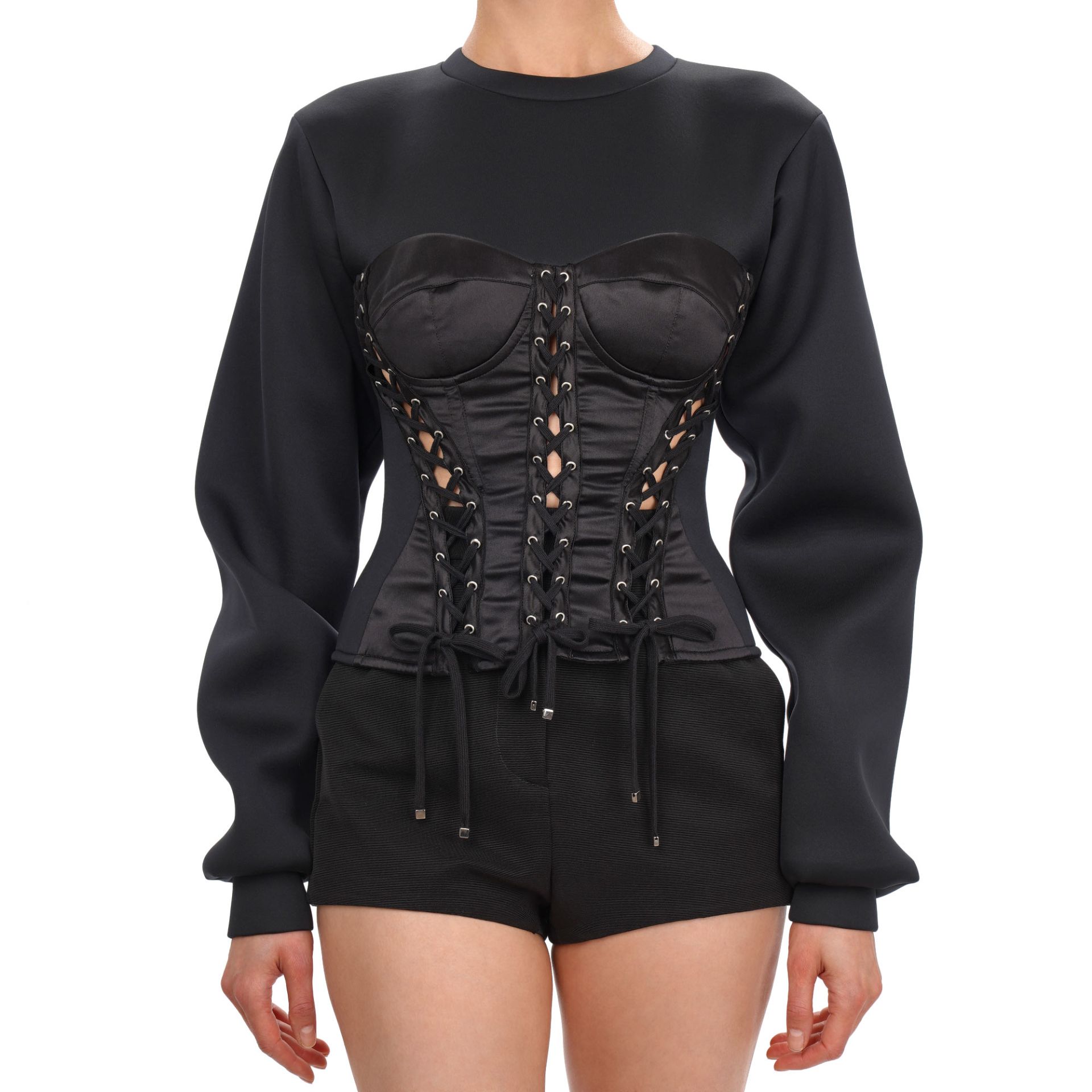 Pull Corset Dentelle Dolce & Gabbana Noir - Taille S (IT 40) - Neuf Avec étiquettes