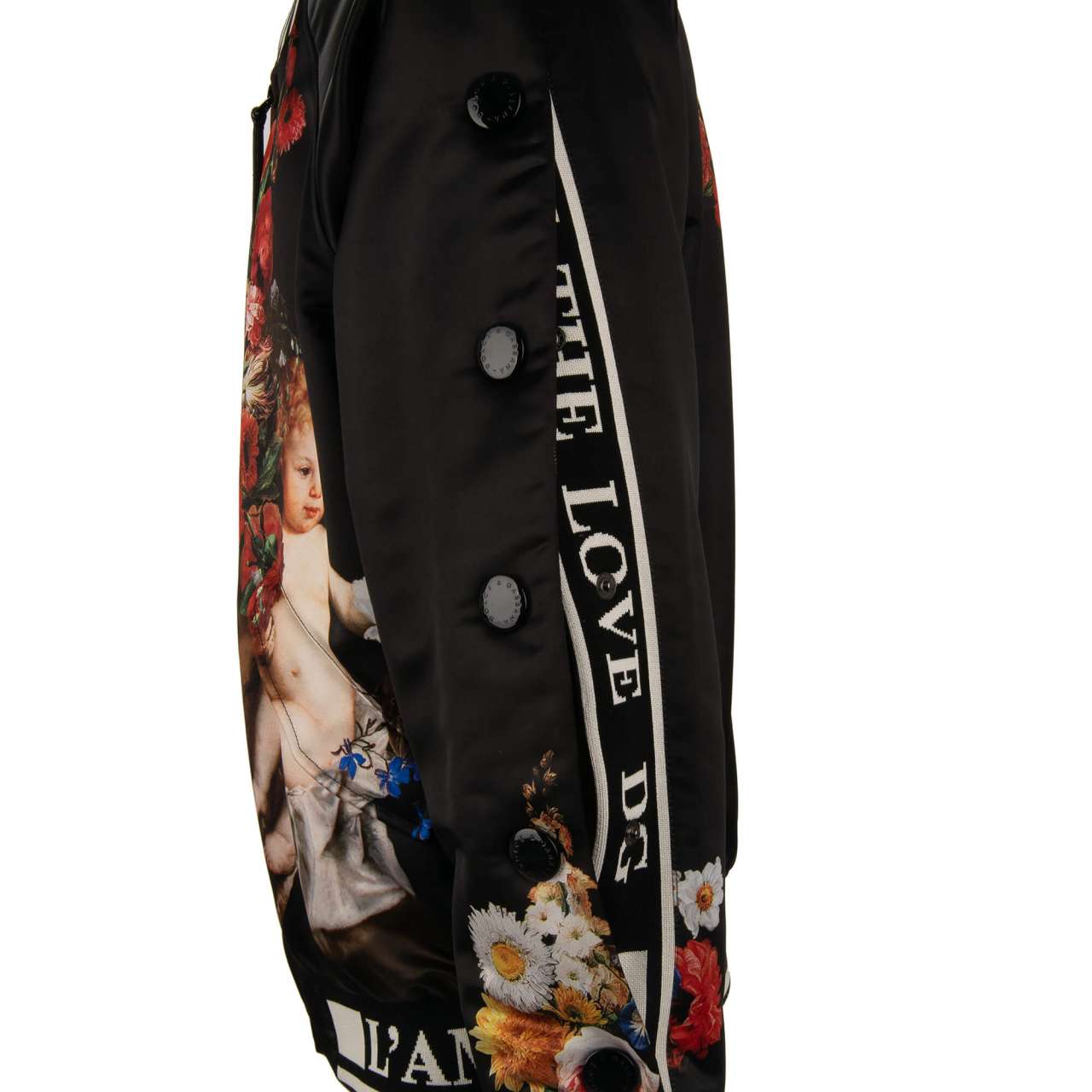 DOLCE&GABBANA ジャケット ブラック 48 ブラックのメンズ ジャケット ナイロン ロゴプレート