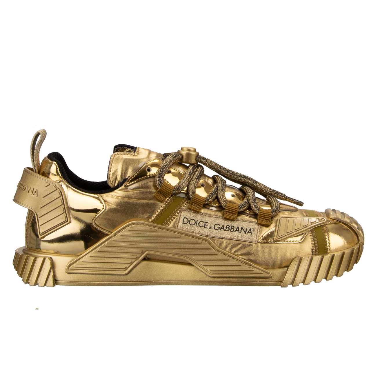 DG Logo Low-Top Lace Men Sneaker Shoes NS1 Gold | EUR 40