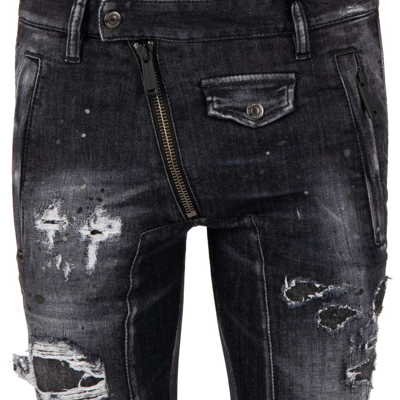 パンツ DSQUARED 2 Damage Long Painter Pants Rare 01SS DSQUARED2 Italy label damage processing paint
